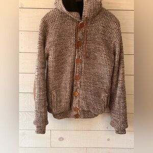 American Stitch Men's Brown Cardigan Sweater